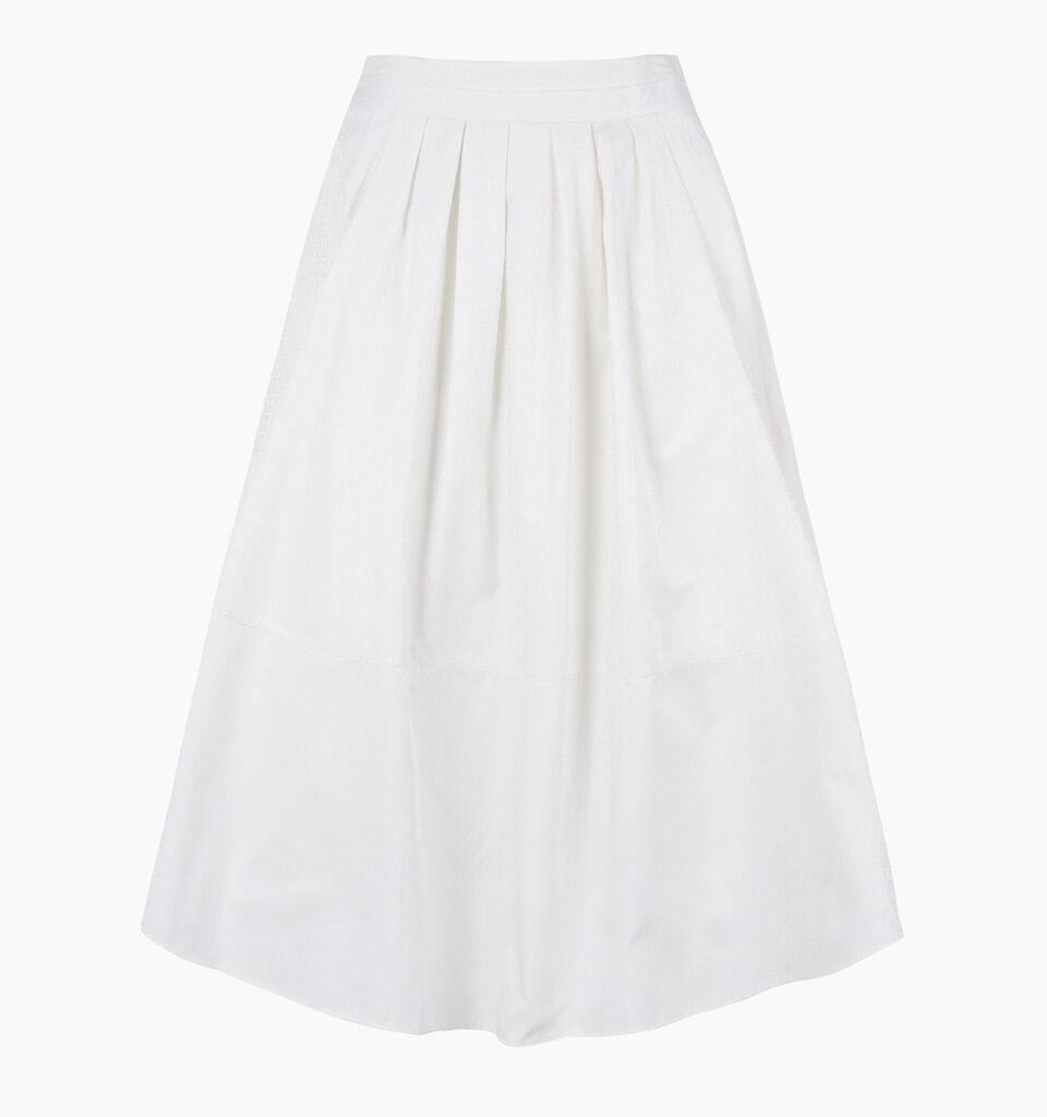 Light beige skirt with jacquard motif - sisley k women - White | Sisley K image number 1